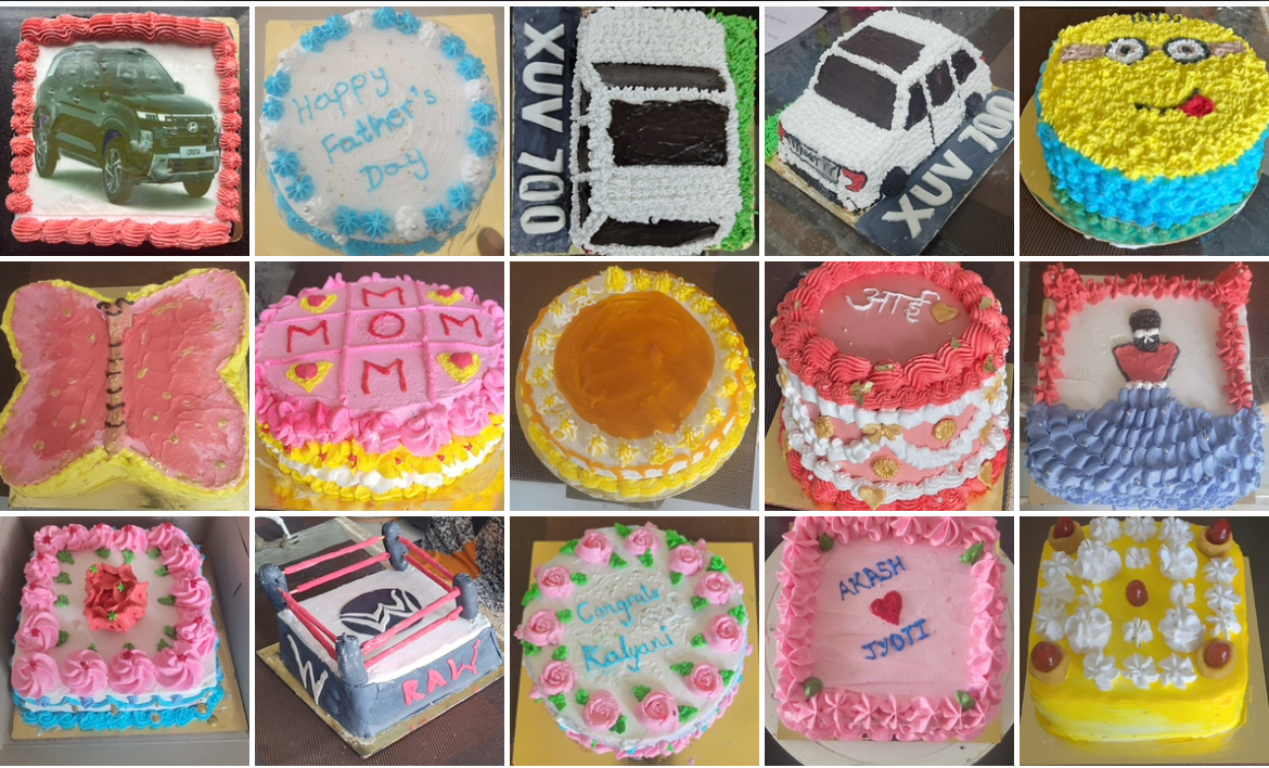 Assortment of delicious vegan cakes